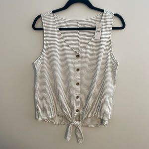 NWT Loft Tie Front Sleeveless Top Sz Lg